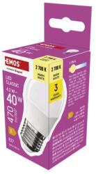 EMOS Bec LED Classic Mini Globe / E27 / 4, 2 W (40 W) / 470 lm / Alb cald - tonerdepot - 11,20 RON