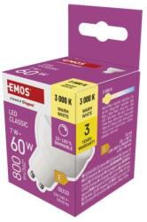 EMOS Bec LED Classic MR16 / GU10 / 7 W (60 W) / 800 lm / alb cald / reglabil intensitate luminosă