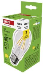 EMOS Bec LED cu filament A60 / E27 / 3, 4 W (40 W) / 470 lm / Alb neutru