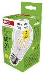 EMOS Bec LED cu filament A60 / E27 / 5, 9 W (60 W) / 806 lm / Alb neutru - tonerdepot - 16,17 RON