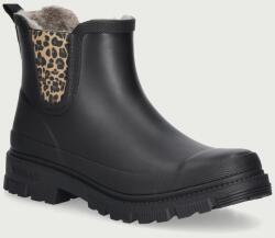 Verbenas női gumicsizma LUA FUR SMOOTH COMBI ANIMAL - fekete Női 40