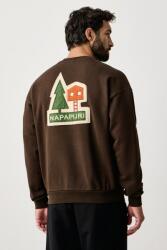 Napapijri oversize melegítőfelső férfi pamut Trahus - barna L