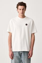 Napapijri t-shirt férfi pamut S-Badge - bézs M