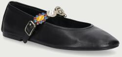 Jeffrey Campbell bőr balerina cipő Amarissa - fekete Női 39