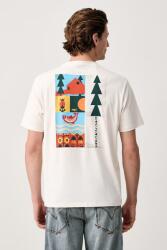 Napapijri t-shirt férfi pamut Swhol - bézs M