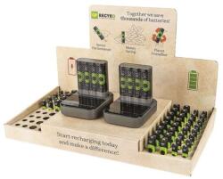 GP Batteries ReCyko Prémium Állvány / 2×GP Töltő + Dokkoló / 26×AA + 16×AAA / 2×USB-A Adapter