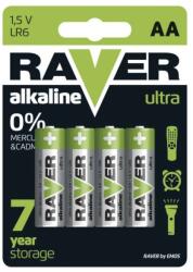 RAVER LR6 (AA) alkáli elem, 4 db