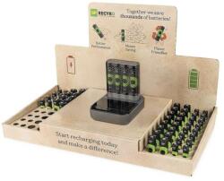 GP Batteries ReCyko Standard Állvány / 1×GP töltő + dokkoló / 16×AA + 16×AAA / 1×USB-A adapter