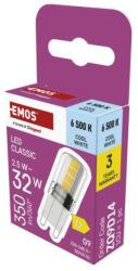 EMOS LED izzó Classic JC / G9 / 2, 5 W (32 W) / 350 lm / Hidegfehér