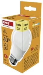 EMOS LED izzó Basic A60 / E27 / 8, 8 W (60 W) / 806 lm / Meleg fehér - tonerdepot - 870 Ft