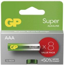 GP Batteries Super LR03 (AAA) alkáli elem, 8 db