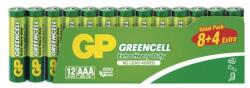 GP Batteries Cink-klorid elem GP Greencell R03 (AAA), 12 db