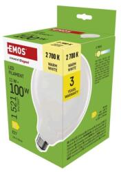 EMOS LED izzószálas izzó G125 / E27 / 11 W (100 W) / 1521 lm / Meleg fehér
