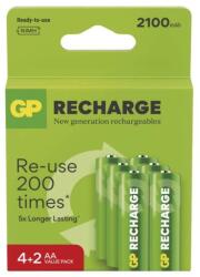 GP Batteries Újratölthető elem GP Recharge 2100 AA (HR6) 6 db