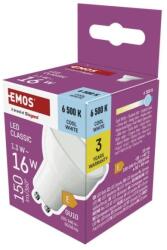 EMOS LED izzó Klasszikus MR16 fehér/ GU10 / 1, 3 W (16 W) / 150 lm / Hideg fehér