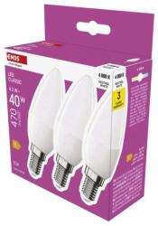 EMOS LED izzó Klasszikus gyertya / E14 / 4, 2 W (40 W) / 470 lm / Semleges fehér - tonerdepot - 2 410 Ft