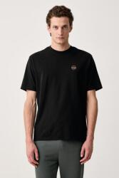 Napapijri t-shirt férfi pamut S-Badge - fekete M
