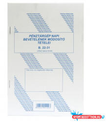  Pénztárgép napi bevétel módosítása PR. B. 22-31/V (BAR_403300000)