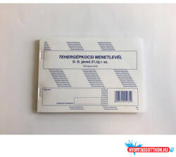  Menetlevél tehergépkocsi A/5 PR. DGÉPJ. 21 (BAR_450000023)