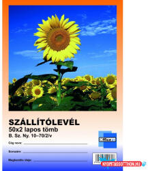  Szállítólevél A/5 (50x2) OFFICE 21 Napraforgós B. 10-70/V (BAR_401160100)