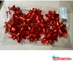  Díszkötöző öntapadós masni PRASENT piros 5cm 10db/csomag (BAR_037130111)