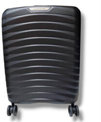 Leonardo Da Vinci Wizzair Ryanair bőrönd 55 x 40 x 20/23 cm bővíthető polipropilén fekete TSA záras (le-010-s-black)