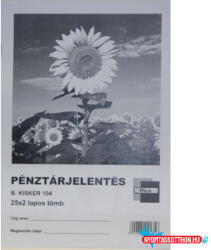  Pénztárjelentés OFFICE 21 Napraforgós A/5 (25x2) napi B. kisker 104 (BAR_403250000)