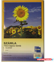  Számlatömb A/5 (50x3) álló OFFICE 21 Napraforgós B. 13-374/V (BAR_400400000)