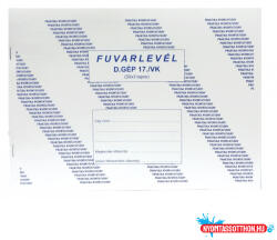  Fuvarlevél PR. A/4 (50x3) D. GÉPJ. 17/V (BAR_402080000)