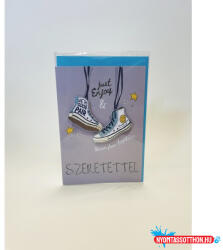  Képeslap MAR Szeretettel, Kék tornacipős TSB40 (BAR_076952033)