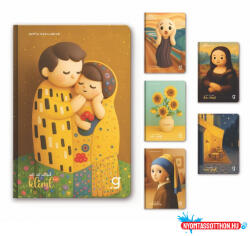  Beíró jegyzet GIPTA Cuteart 13x21cm keményfedeles 96 lapos vonalas 8419 (BAR_081903450)