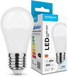 Modee Lighting LED Izzó Globe Mini G45 8, 5W E27 200° 6000K (806lm), CRI>80, hideg fehér (ML-G456000K8,5WE27N)
