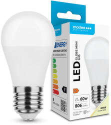 Modee Lighting LED Izzó Globe Mini G45 8, 5W E27 200° 4000K (806lm), CRI>80, természetes fehér, IP20 (ML-G454000K8,5WE27N)