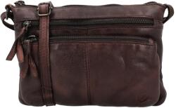 Hide & Stitches Sötétbarna bőr crossbody táska „Bonavitta (K18195-005-darkbrown-HU)