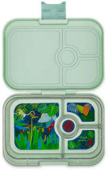 Yumbox Panino 4 rekeszes uzsonnásdoboz - bento box - Sage Green - Jungle Tray
