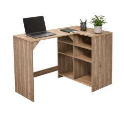 Intenso Home L alakú sarok íróasztal / számítógépasztal polcokkal 110x69cm, sonoma tölgy - Intenso Home (INT-J-SZ1106975)