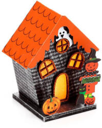 PUCKATOR Halloweeni dekor házikó, LED-es, narancssárga, tök és szellem, Trick or Treat (PCT-HOU15) - officetrade