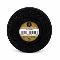  Ören Bayan Madame Tricote Coton Perle 8 hímzőfonal - 9999 fekete - 10 g / kb. 80 m