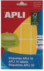 APLI Etikett, 25x40 mm, kézzel írható, színes, kerekített sarkú, APLI, sárga, 128 etikett/csomag (02754) - csillag