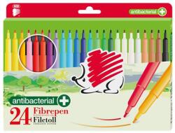 ICO Filctoll készlet, 1 mm, antibakteriális, ICO "Süni 300", 24 különböző szín (9580122001) - csillag