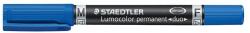 STAEDTLER Alkoholos marker, 0, 6/1, 5 mm, kúpos, kétvégű, STAEDTLER "Lumocolor® duo 348", kék (348-3) - csillag