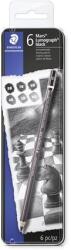 STAEDTLER Grafitceruza készlet, fém doboz, hatszögletű, STAEDTLER "Mars Lumograph 100B", 6 különböző keménység, fekete (100B G6)