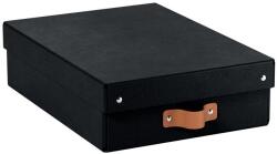 LEITZ Tárolódoboz, M méret, alacsony, LEITZ "Puro", fekete (61480095) - csillag