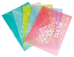 FlexOffice Irattartó tasak, A4, PP, patentos, 180 mikron, FLEXOFFICE "FO-CBF05", vegyes színek (FO-CBF05SZIN) - csillag
