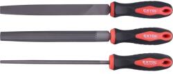 Extol Premium fémreszelő klt. , 3 db (lapos, félkerek, kerek), 200mm, T12 acél, vágat 2, finom, TPR gumis műanyag nyél (8803610) - csillag