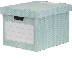 Fellowes Tároló doboz, karton, 33, 3x28, 5x39 cm FELLOWES, "Style", zöld-fehér (4481301) - csillag