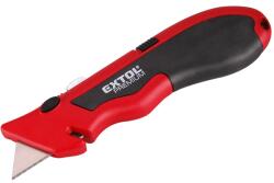 Extol PVC vágókés, 5 db trapézpengével, gyorstöltős, pengetárolós, festett ALU ház, gumírozott, zsinórvágó penge: 9124, 8855099 (8855001)