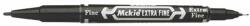 Zebra Alkoholos marker, 0, 5/1, 0 mm, kétvégű, ZEBRA "Mckie Extra Fine", fekete (51861) - csillag