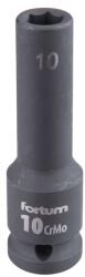 Fortum gépi (impakt) dugófej 1/2", 10 mm, L 78 mm, feketített, FORTUM (4703210)