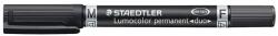 STAEDTLER Alkoholos marker, 0, 6/1, 5 mm, kúpos, kétvégű, STAEDTLER "Lumocolor® duo 348", fekete (348-9) - csillag